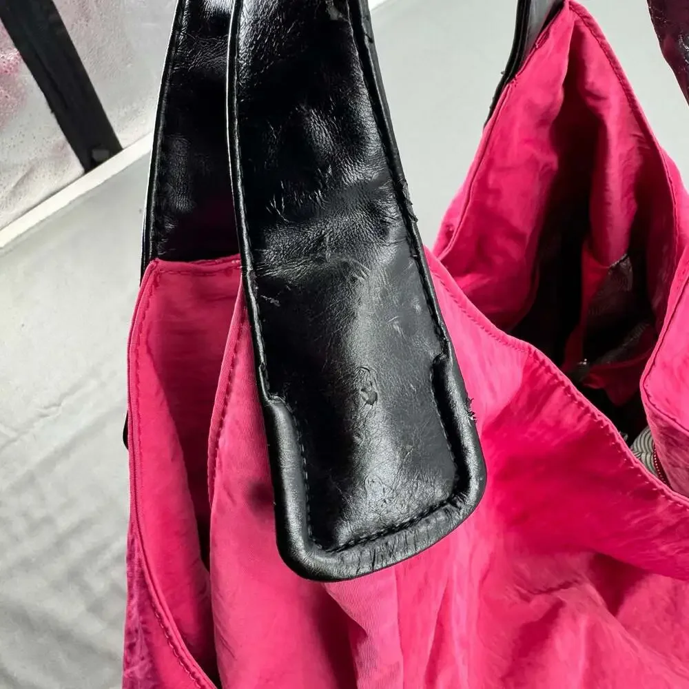 Hobo International Magenta Pink Nylon Extra Large Shoulder Bag